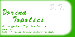 dorina topolics business card